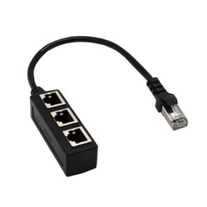 RJ45 Y Splitter Adapter 1 To 3 Port For CAT 5/CAT 6 LAN Ethernet